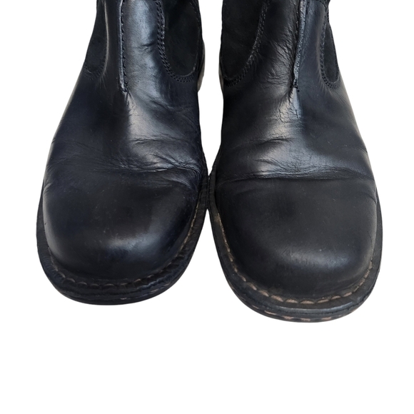 EUC UGG MEN'S SIZE 9 BLACK HARTSVILLE WATERPROOF SHEEPSKIN LEATHER BOOTS 5626 - Picture 4 of 14